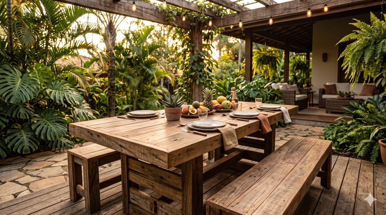 Mesa de jantar de pallet